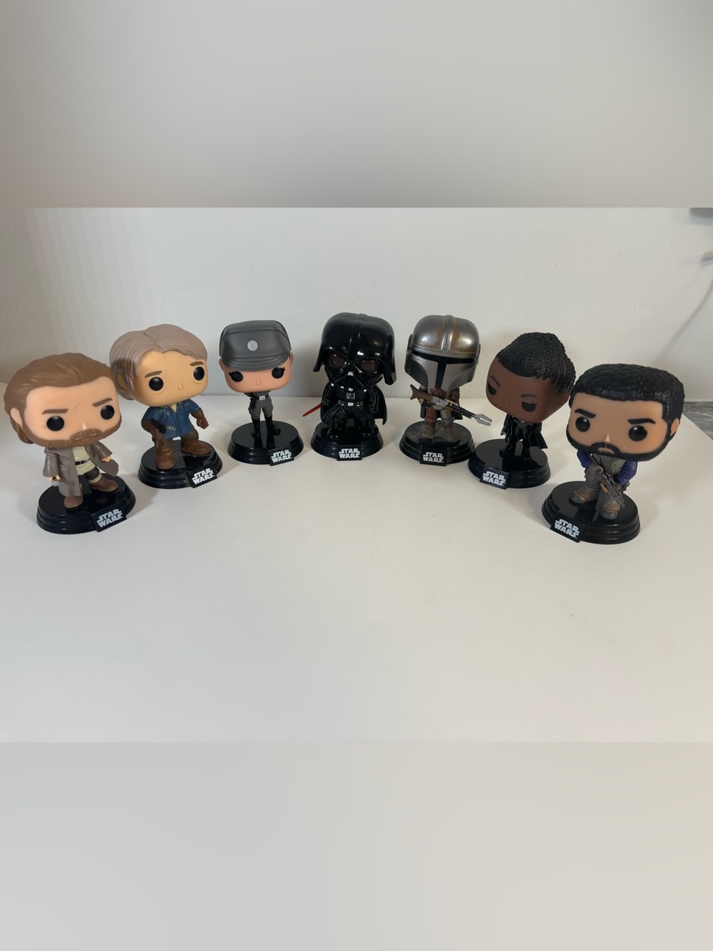 Funko Pop Star Wars Lot of 7 Loose Figures Darth Vader Mandalorian Andor